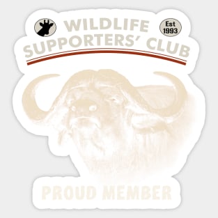 African Buffalo Bull Close-up for Wildlife Supporters Sticker